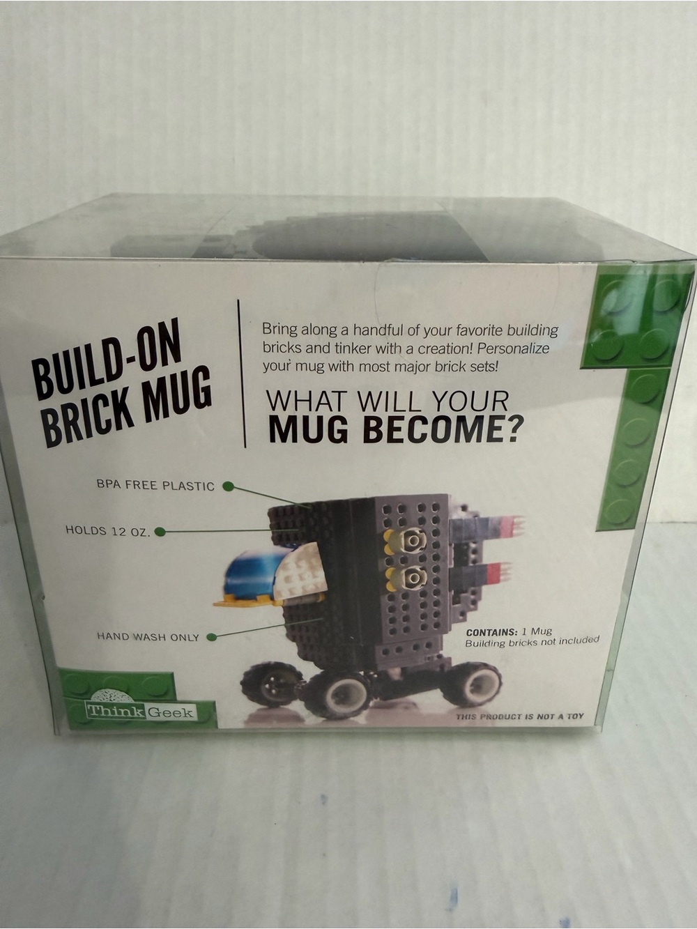ThinkGeek Build-On Brick Mug - Picture 2 of 4